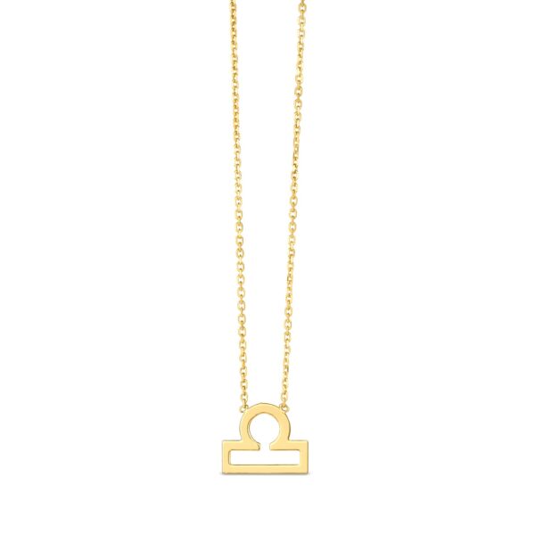 14K Yellow Gold Libra Necklace