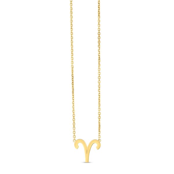 14K Yellow Gold Aries Necklace