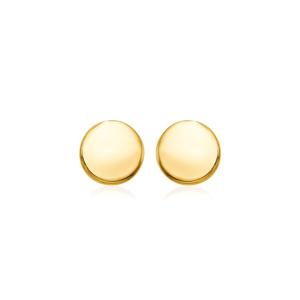 14k Yellow Gold Polished Round Post Earrings(5.5mm)