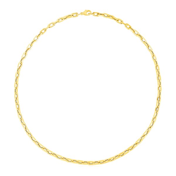 14k Yellow Gold Paperclip Chain Necklace